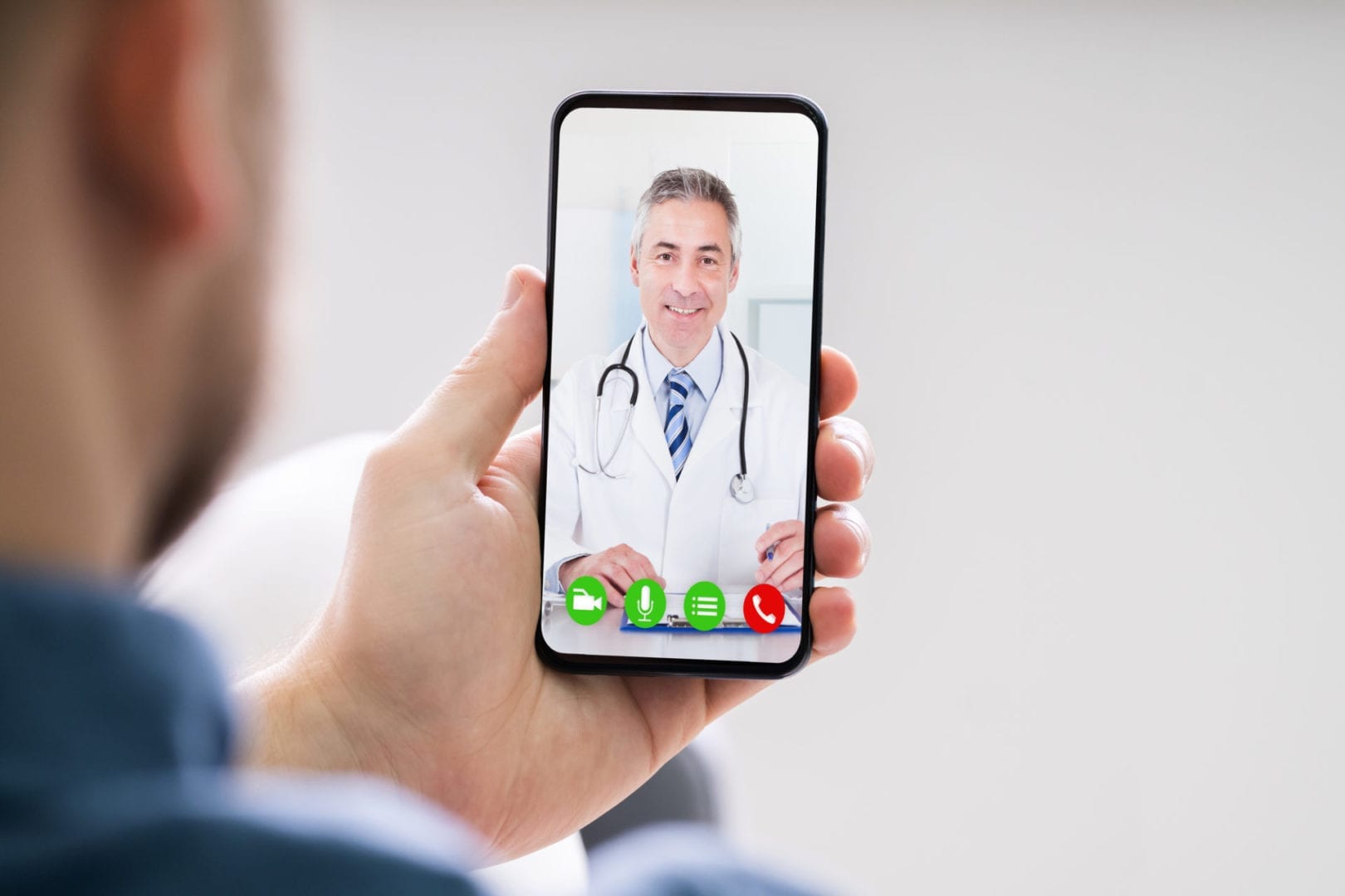 Person Videochatting With Doctor